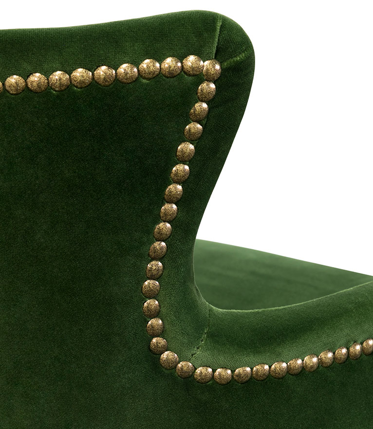 Dukono Bar Chair - With A Modern Design Upholstered In Velvet - Home'Society