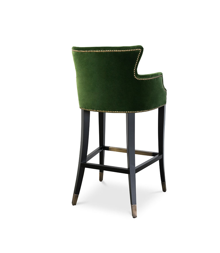 Dukono Bar Chair - With A Modern Design Upholstered In Velvet - Home'Society