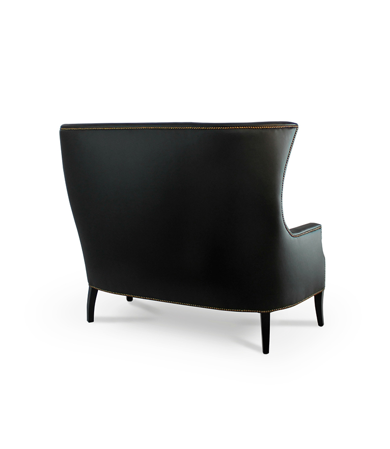 Dukono 2 Seat Sofa - Modern Design with Black Matte Lacquer Legs - Home'Society