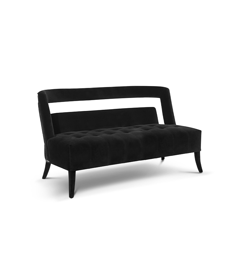 Naj 2 Seat Sofa - Fully Upholstered In Velvet For A Modern Living Room - Home'Society