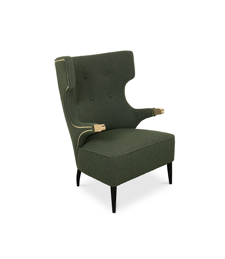 Sika Wingback Armchair - with Black Legs Modern - Home'Society