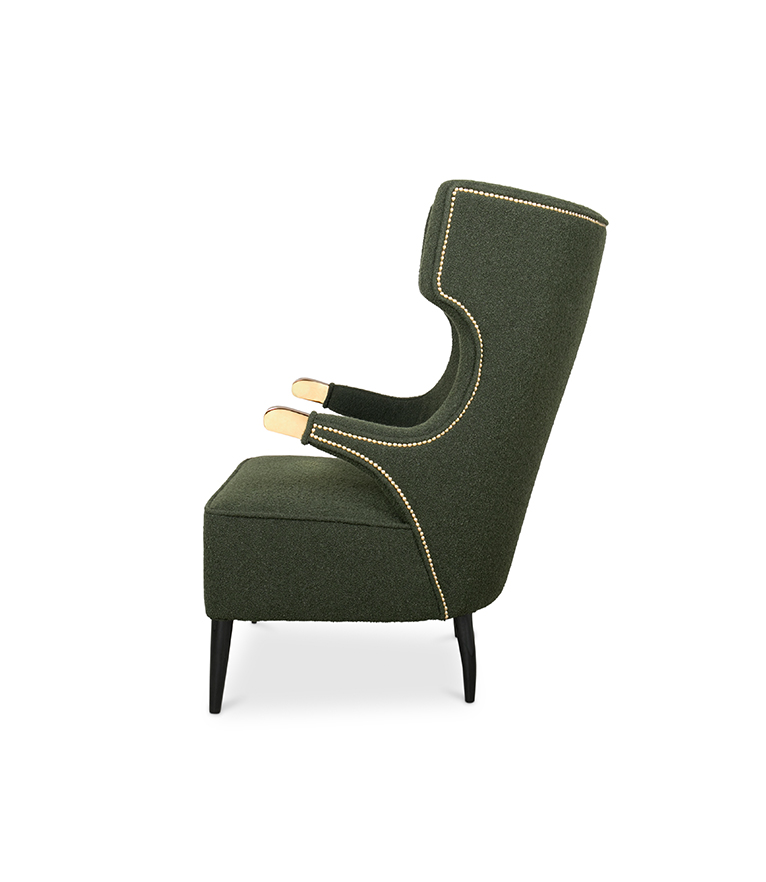 Sika Wingback Armchair - with Black Legs Modern - Home'Society