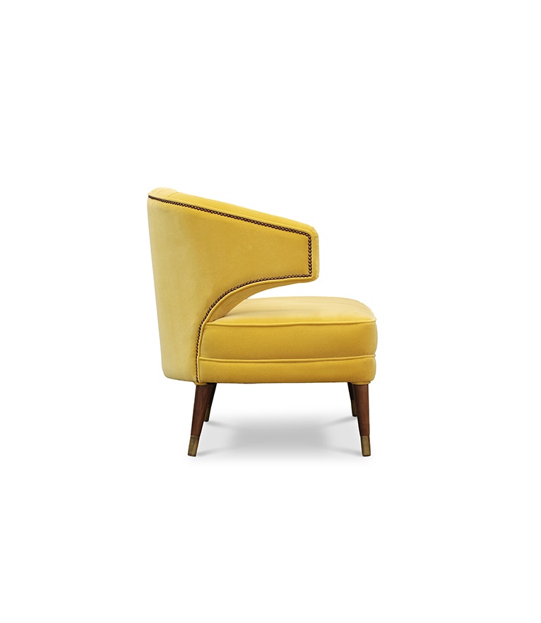 Ibis 2 Seat Sofa - Brass Nailhead Trim Modern Contemporary - Home'Society