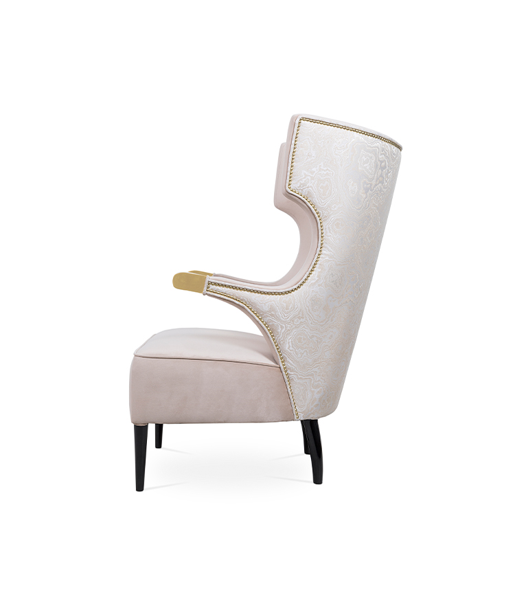 Sika Wingback Armchair - with Black Legs Modern - Home'Society