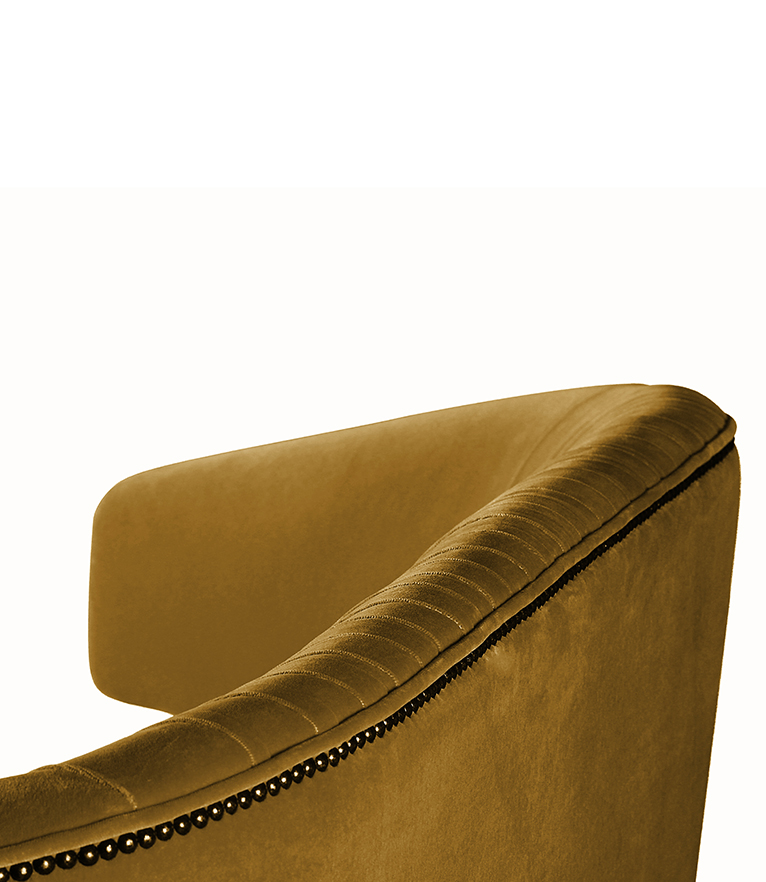 Ibis 2 Seat Sofa - Brass Nailhead Trim Modern Contemporary - Home'Society