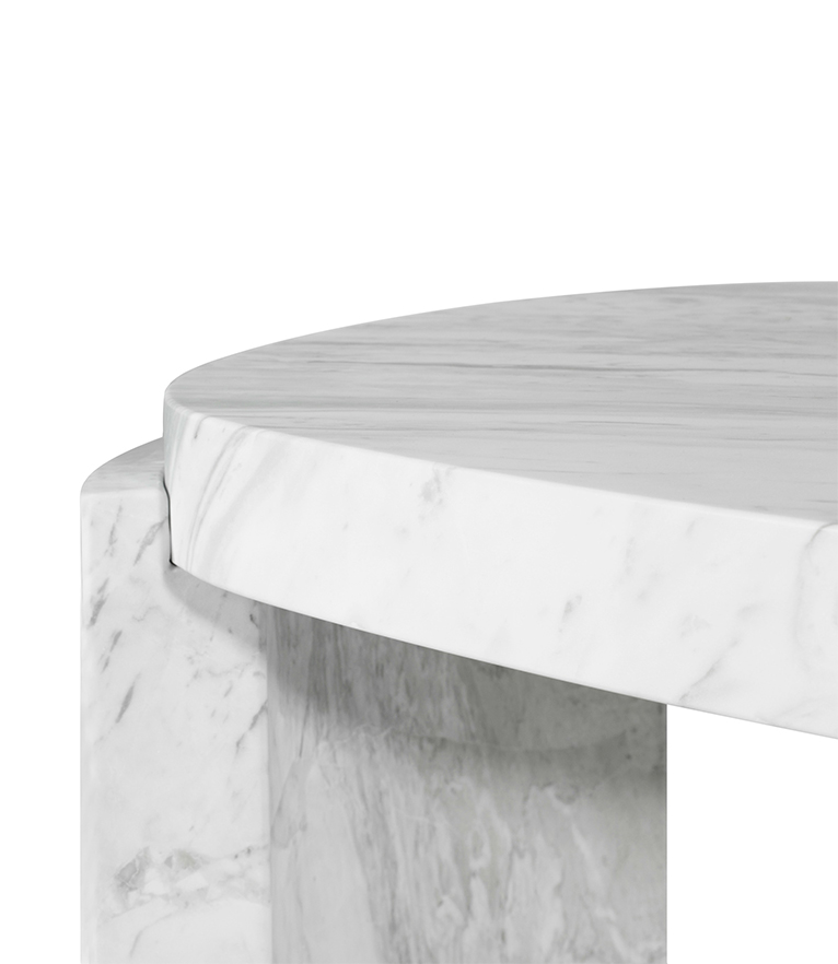 Tacca Coffee Table - White Marble Modern Contemporary Design - Home'Society