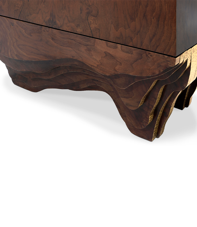 Huang Cabinet - In Walnut Root Veneer With A Modern Contemporary Design - Home'Society