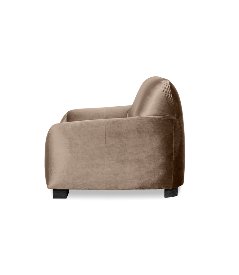 Borneo Single Sofa - Upholstered In Velvet With A Modern Design - Home'Society