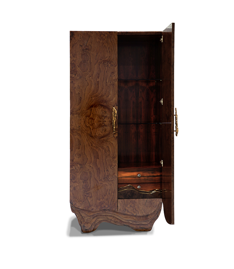 Huang Cabinet - In Walnut Root Veneer With A Modern Contemporary Design - Home'Society
