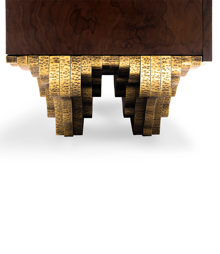 Huang Cabinet - In Walnut Root Veneer With A Modern Contemporary Design - Home'Society