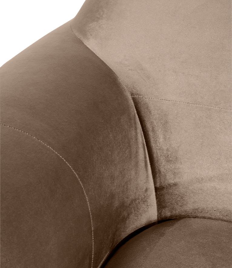 Borneo Single Sofa - Upholstered In Velvet With A Modern Design - Home'Society