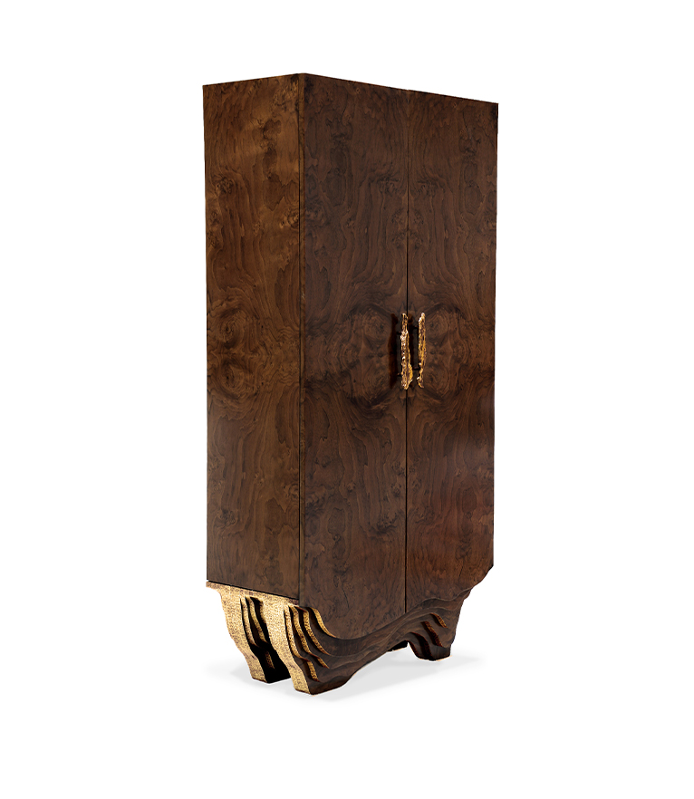 Huang Cabinet - In Walnut Root Veneer With A Modern Contemporary Design - Home'Society