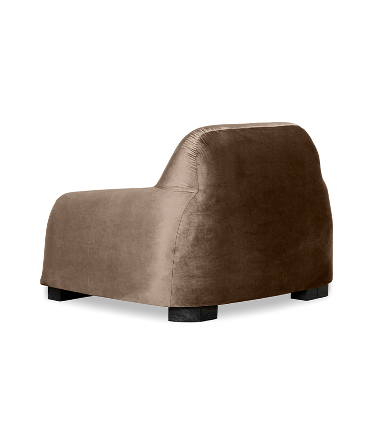 Borneo Single Sofa - Upholstered In Velvet With A Modern Design - Home'Society
