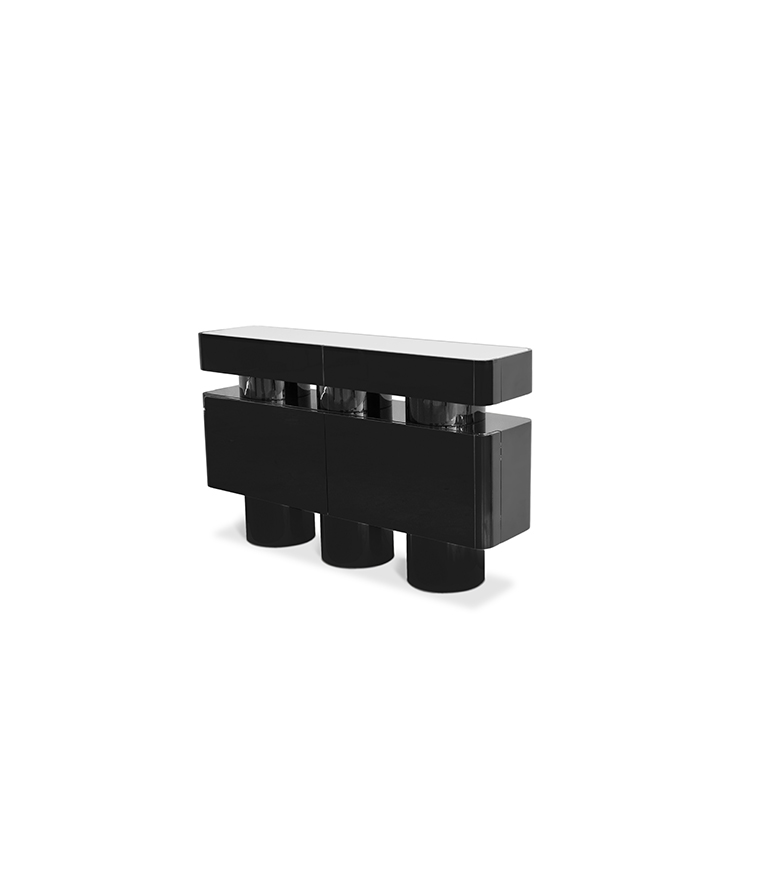 Shinto Sideboard - In Gloss Black Lacquer With A Modern Design - Home'Society