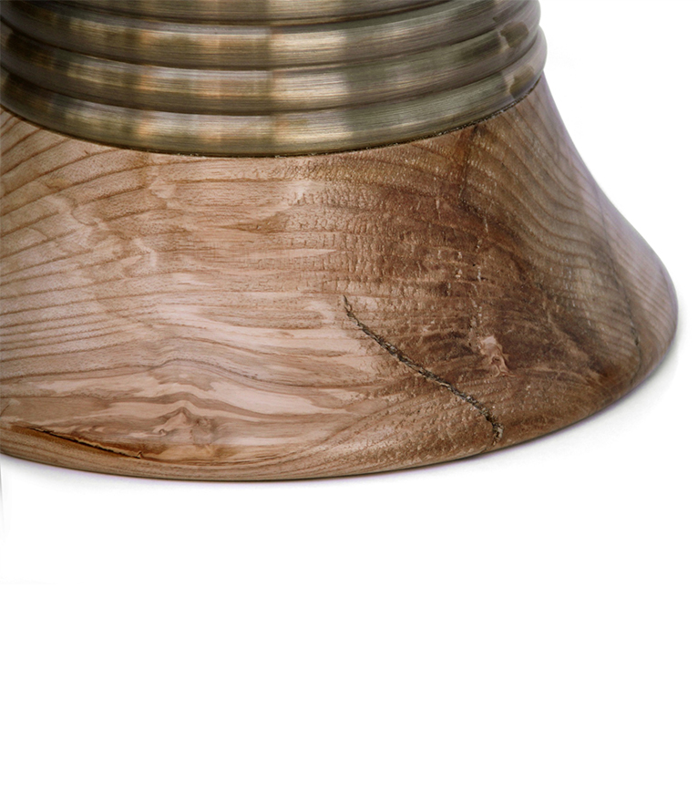 Padaung Stool - Made with Brass and Wood - Home'Society