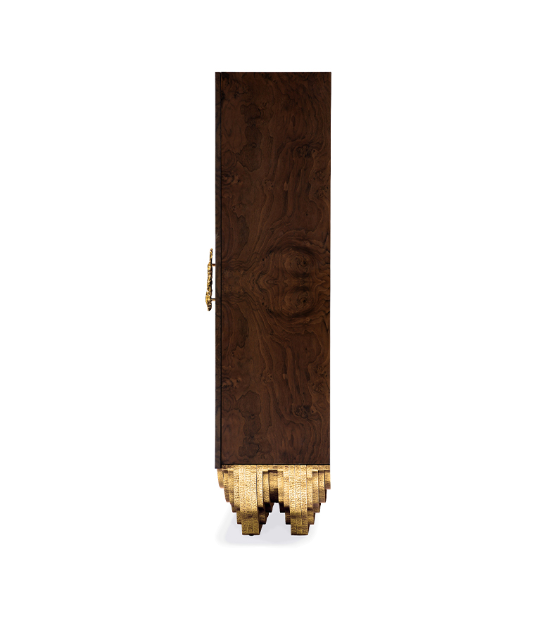 Huang Cabinet - In Walnut Root Veneer With A Modern Contemporary Design - Home'Society