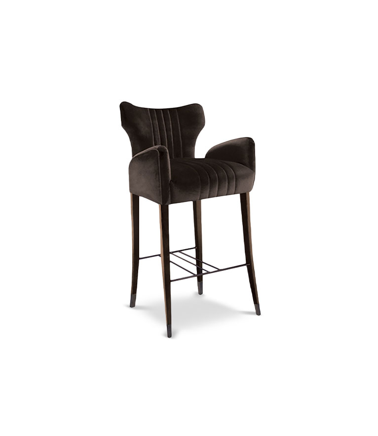Davis Counter Stool - with Wood Legs Modern Midcentury Design - Home'Society