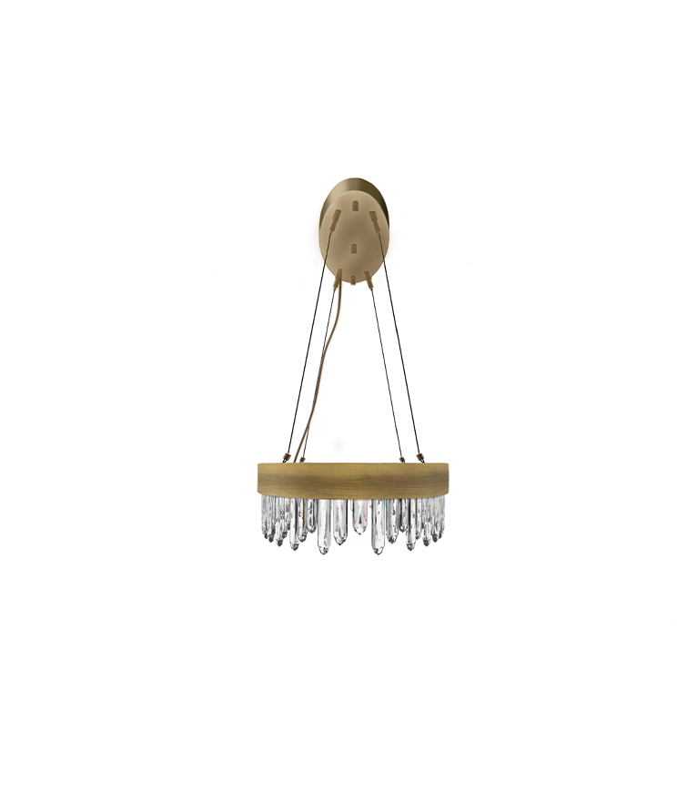 Naicca Oval Chandelier - Made In Aged Brushed Brass With A Unique Design - Home'Society