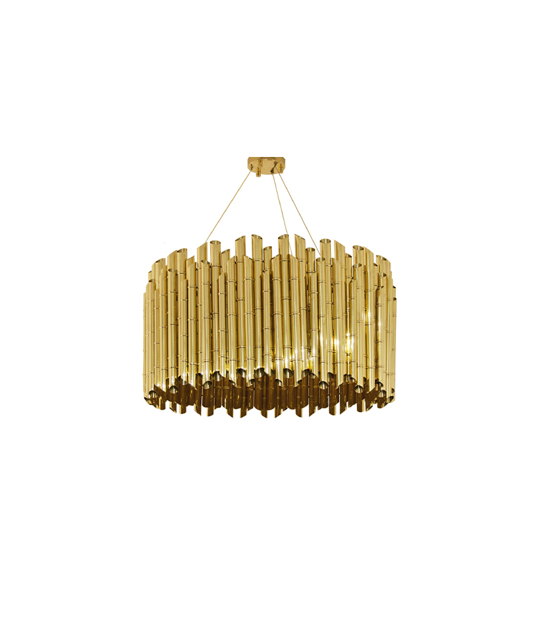 Saki Chanderlier - Glossy Brass for a Cozy Modern Contemporary Design - Home'Society