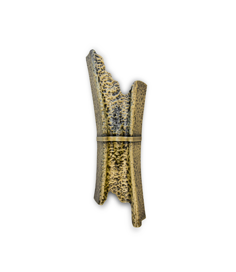 Folio Wall Light - With A Modern Design Made In Hammered Aged Brass - Home'Society
