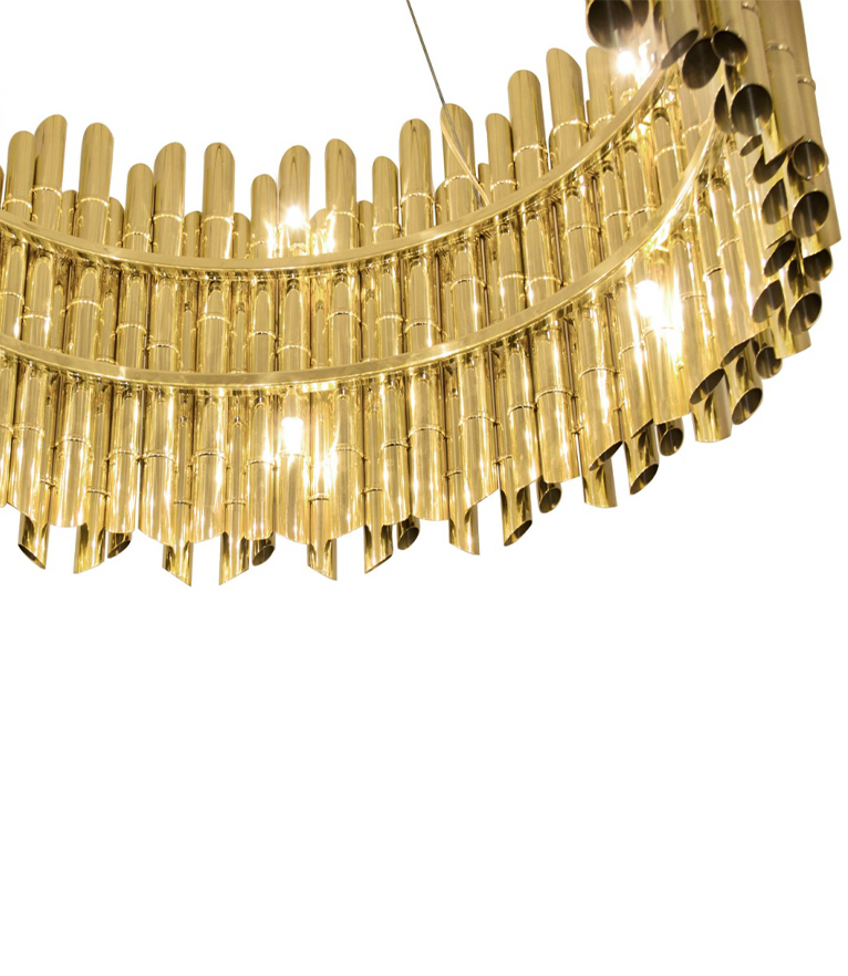 Saki Chanderlier - Glossy Brass for a Cozy Modern Contemporary Design - Home'Society