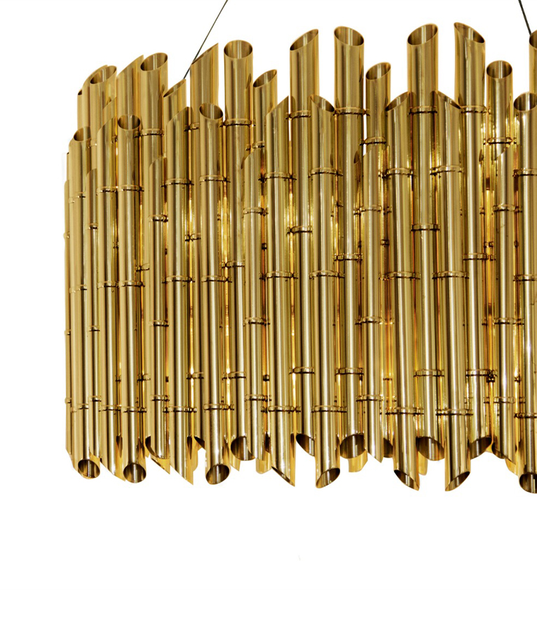 Saki Chanderlier - Glossy Brass for a Cozy Modern Contemporary Design - Home'Society