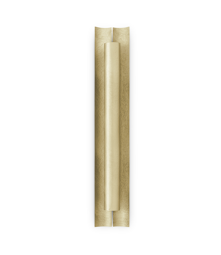 Aurum XL Wall Light - Made In Matte Hammered Brass For A Interior Design Project - Home'Society