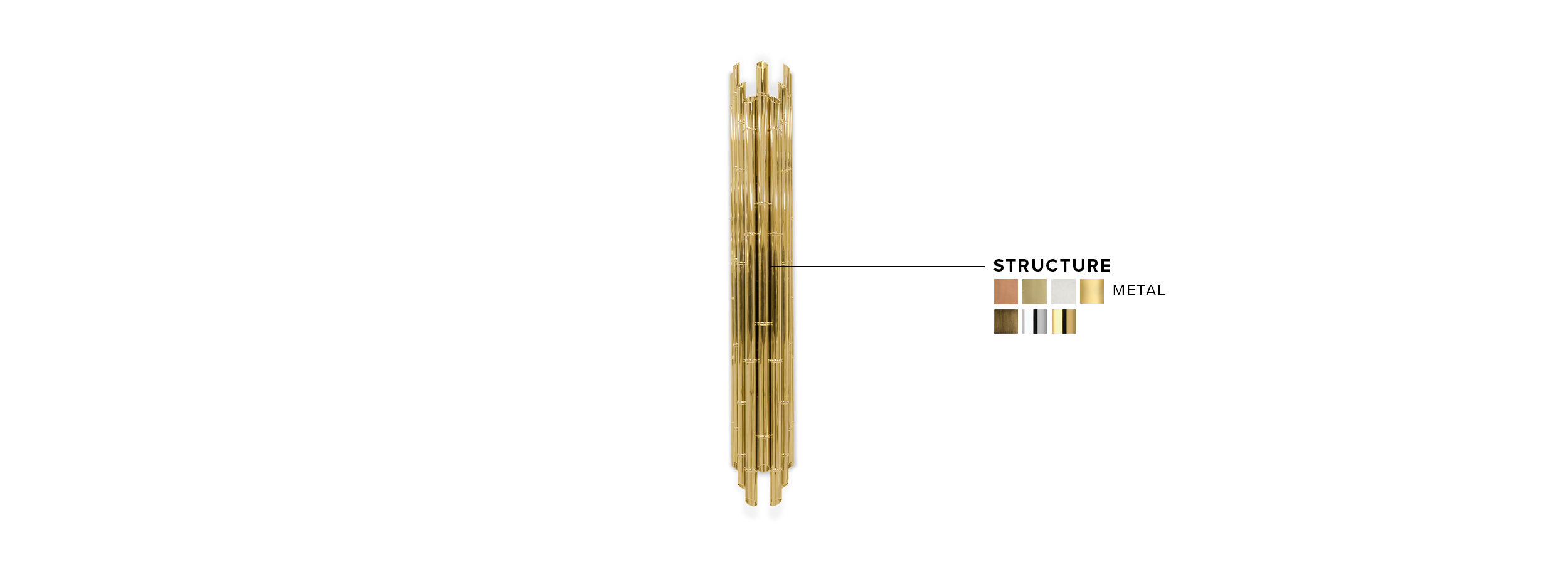 Saki XL Wall Light - Made In Gold-Plated Brass With A Modern Design - Home'Society