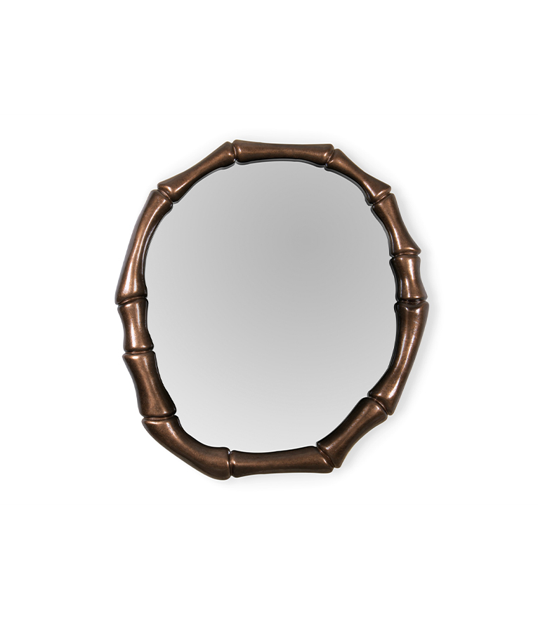 Haiku Mirror - In Wood Covered With Glossy Copper - Home'Society