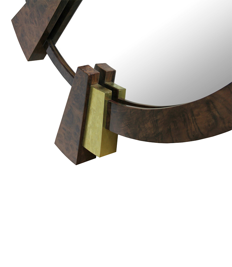 Kaamos Mirror - In Brass With A Modern Design - Home'Society