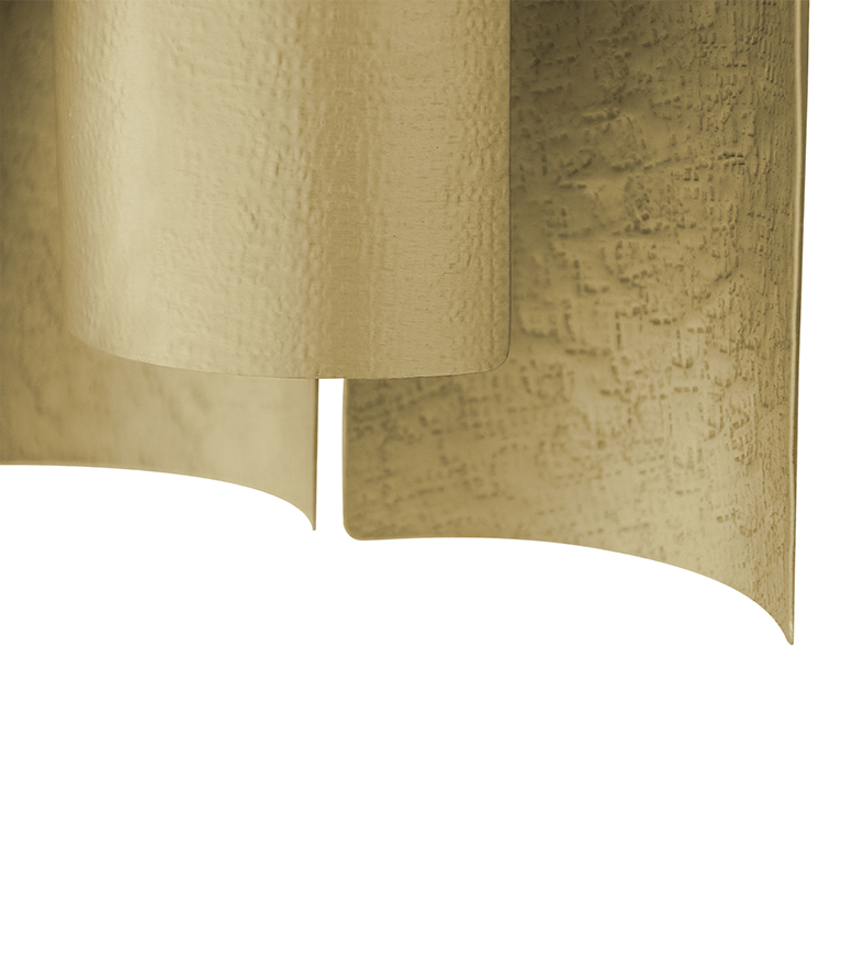 Aurum Wall Light - Design in Matte Hammered Brass Modern Contemporary - Home'Society