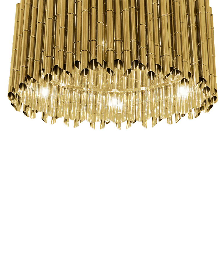 Saki Chanderlier - Glossy Brass for a Cozy Modern Contemporary Design - Home'Society