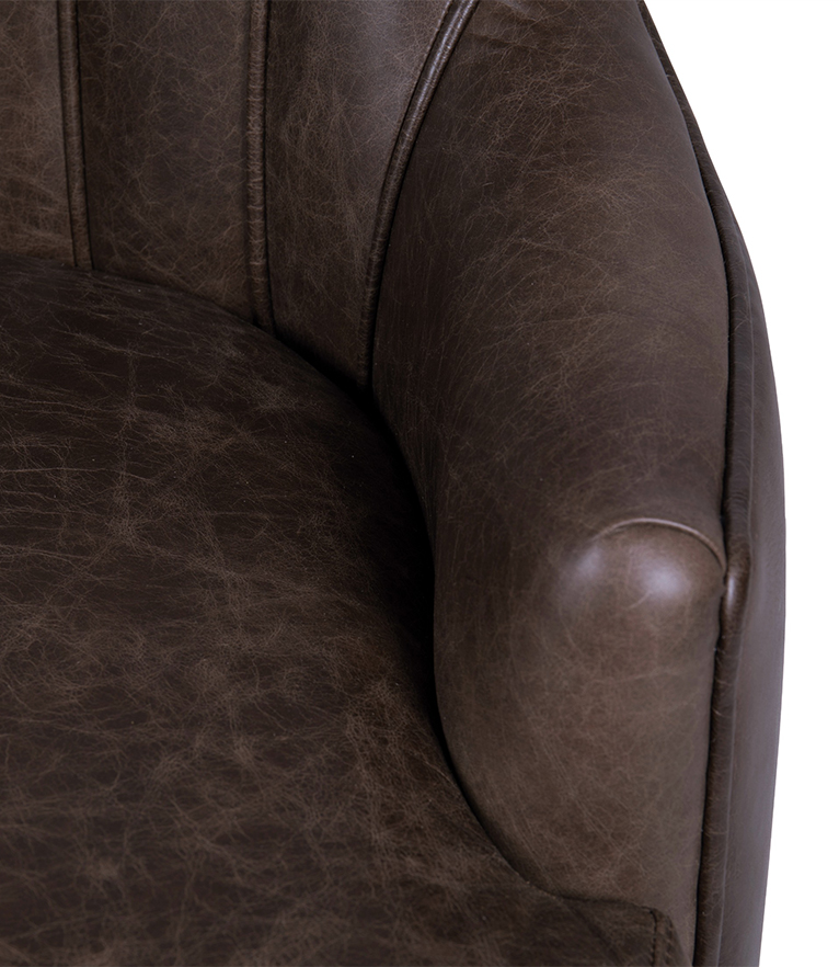 Plum Armchair - with Matte Aged Brass Legs Modern Contemporary - Home'Society