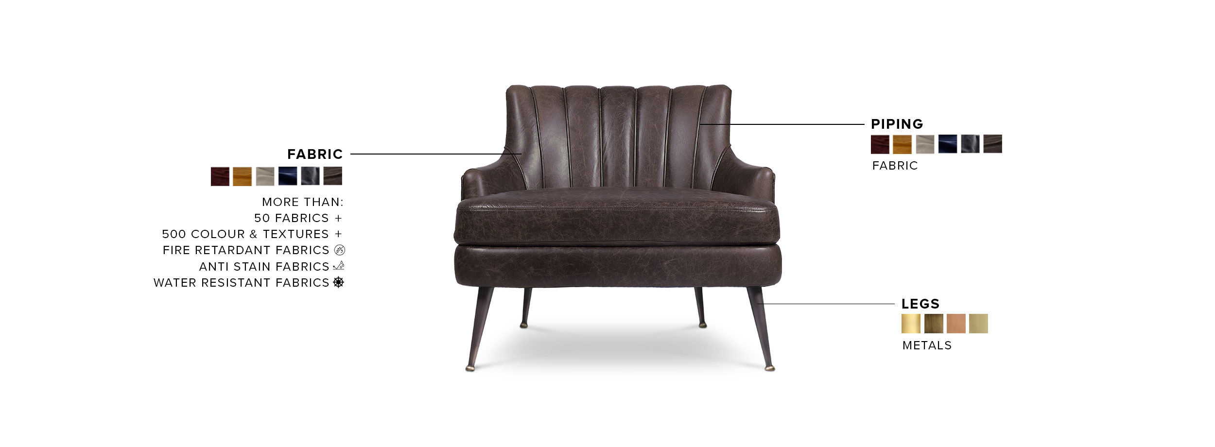 Plum Armchair - with Matte Aged Brass Legs Modern Contemporary - Home'Society
