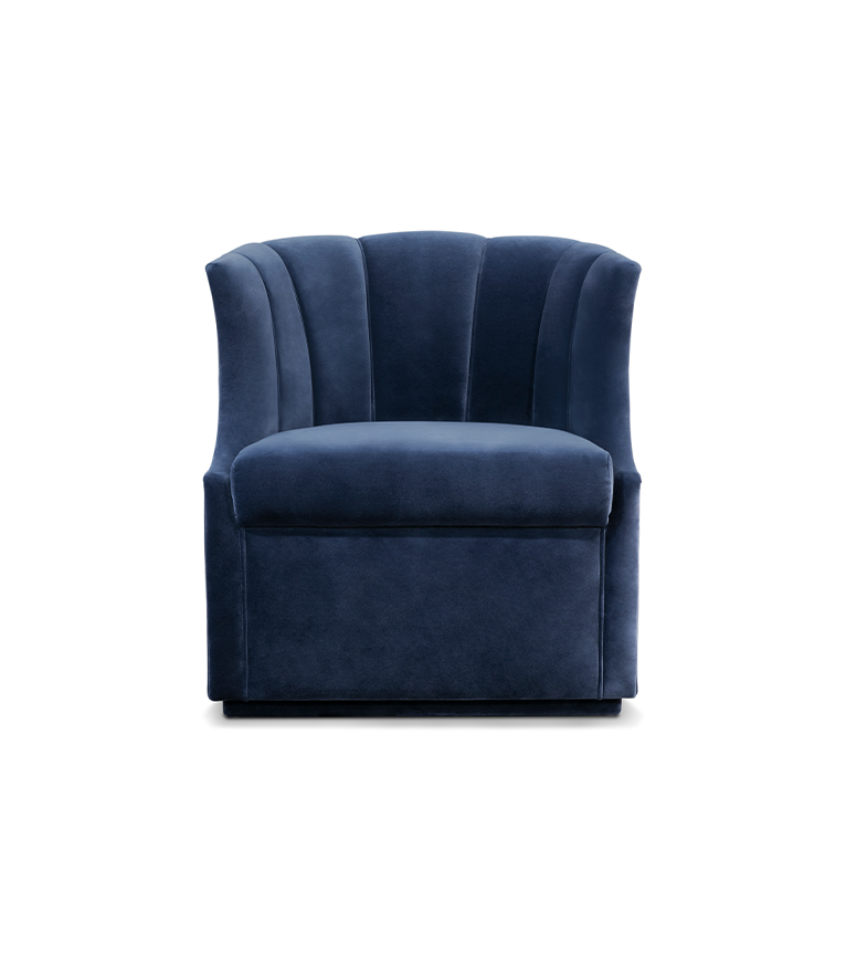 Begonia Swivel Armchair - With Soft Cotton Velvet Upholstery - Home'Society