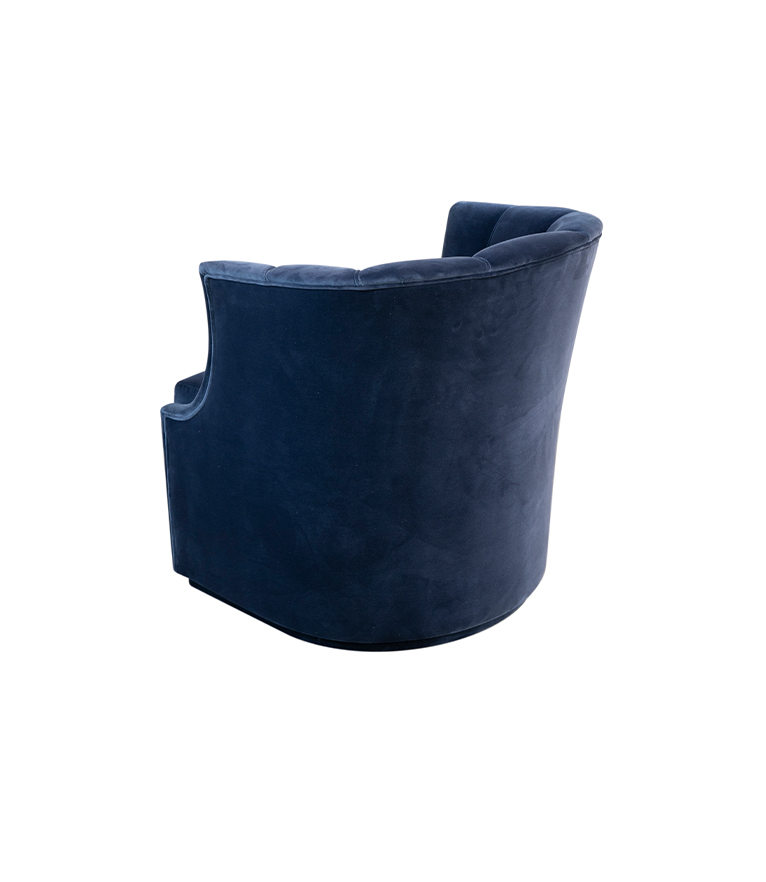 Begonia Swivel Armchair - With Soft Cotton Velvet Upholstery - Home'Society
