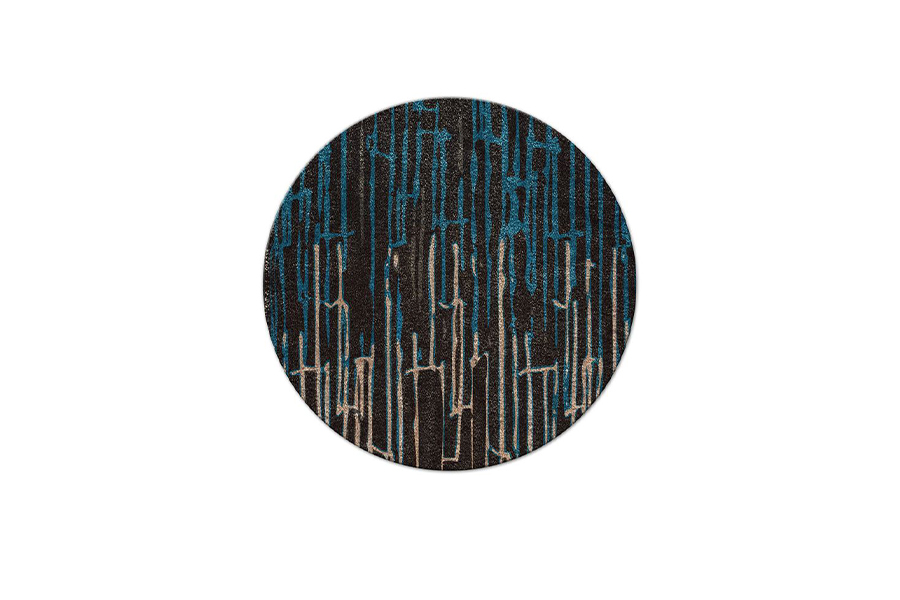 Kasai 2 Round Rug - Botanical Silk Rug