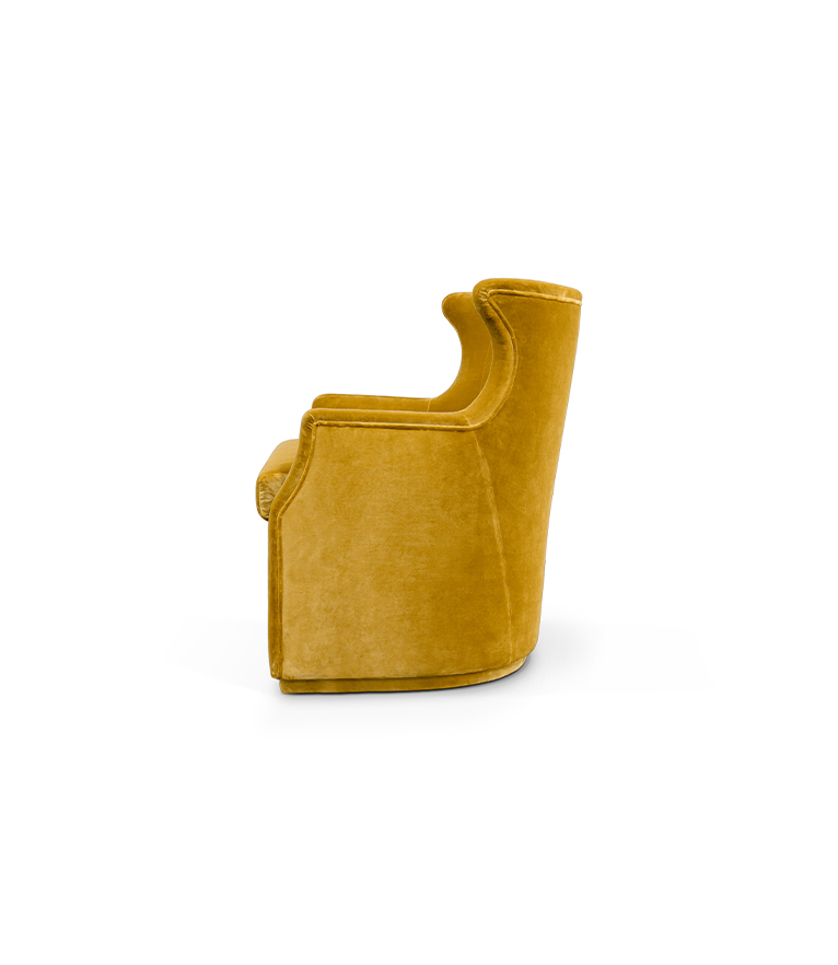 Dukono II Swivel Armchair - Upholstered Velvet with unique design - Home'Society