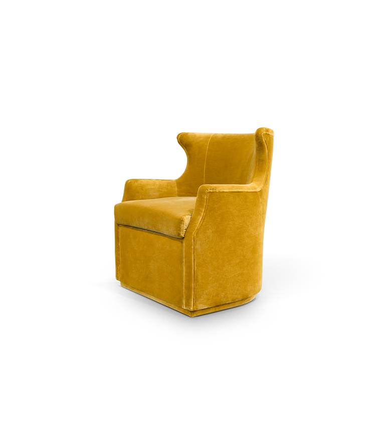 Dukono II Swivel Armchair - Upholstered Velvet with unique design - Home'Society