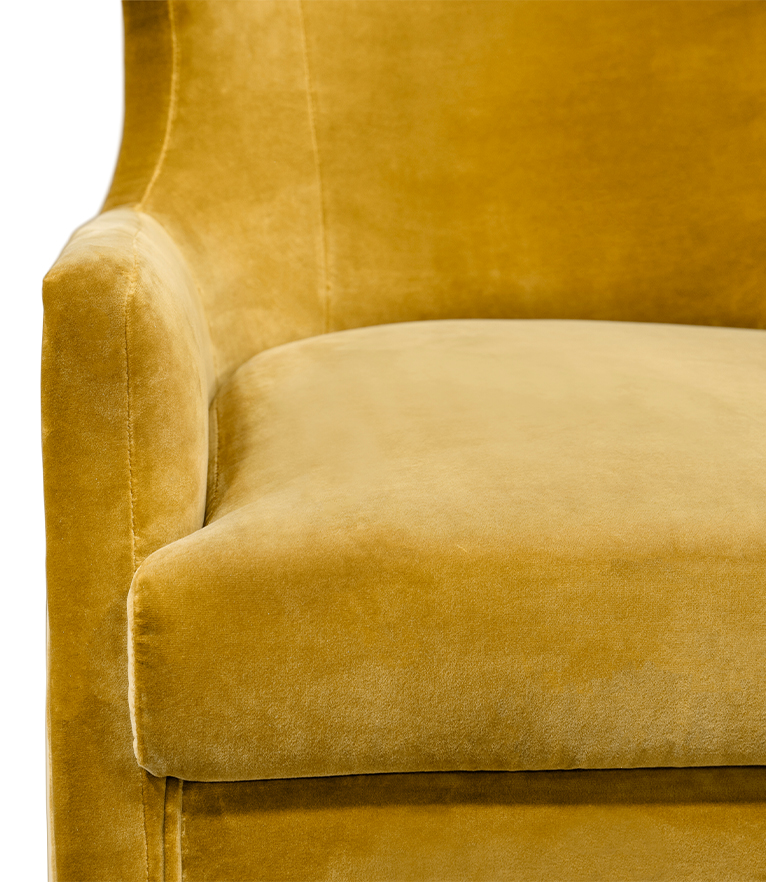 Dukono II Swivel Armchair - Upholstered Velvet with unique design - Home'Society