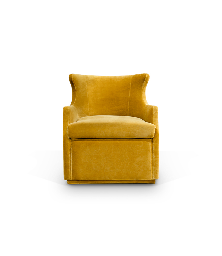 Dukono II Swivel Armchair - Upholstered Velvet with unique design - Home'Society