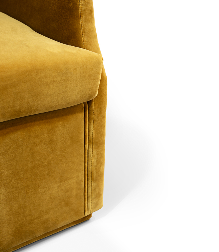 Dukono II Swivel Armchair - Upholstered Velvet with unique design - Home'Society