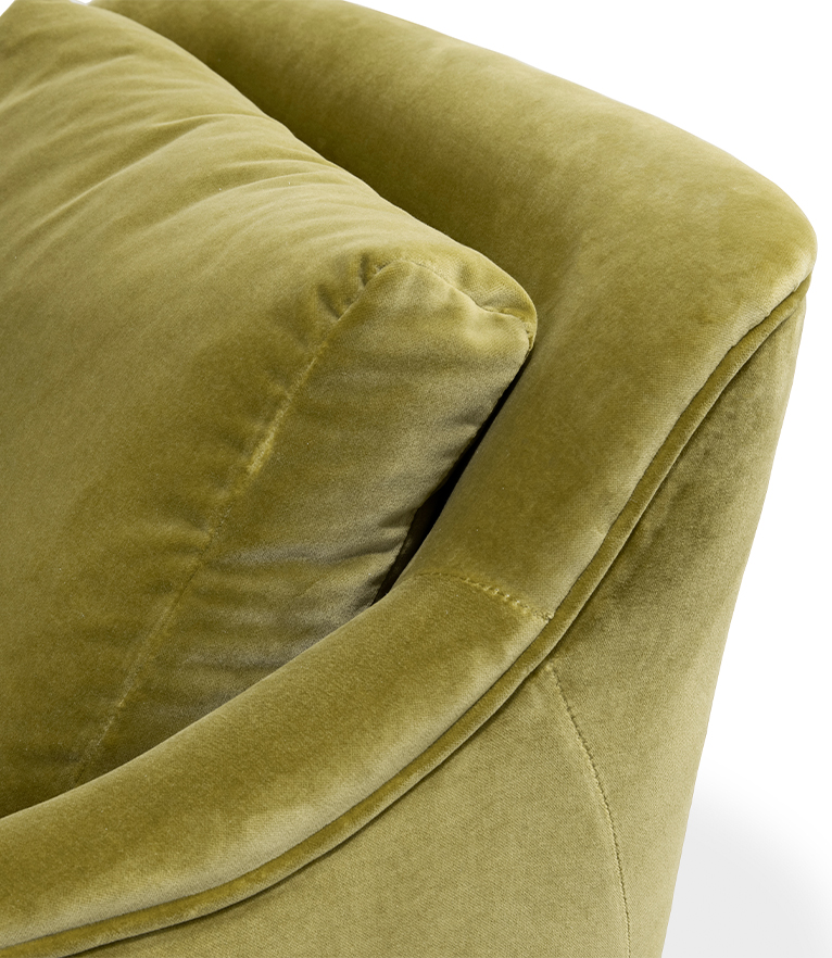 Como Swivel Armchair - Upholstered in Velvet With Contemporary Design - Home'Society