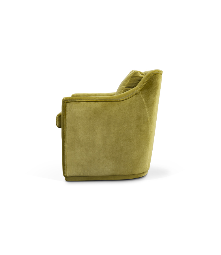 Como Swivel Armchair - Upholstered in Velvet With Contemporary Design - Home'Society