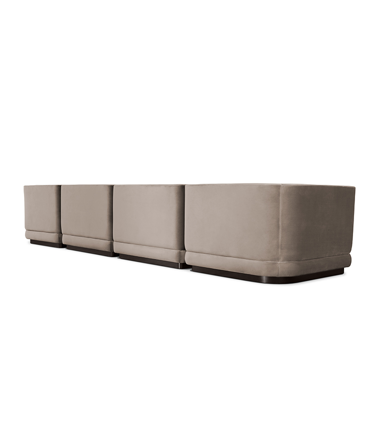 Orleans Modular Sofa - Upholstered in Velvet With a Modern Feeling - Home'Society