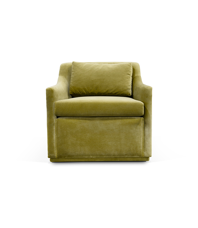 Como Swivel Armchair - Upholstered in Velvet With Contemporary Design - Home'Society