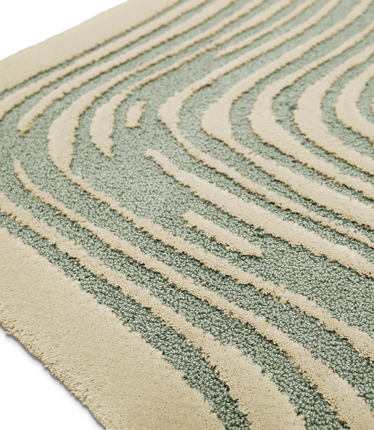 Loode Rug - With Botanical Silk Inpired by The Trunk of a Tree - Home'Society
