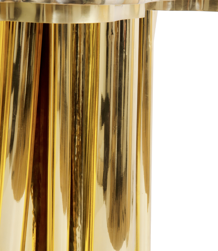 Fortuna Dining Table - With Exclusive Gold Brass Features - Home'Society