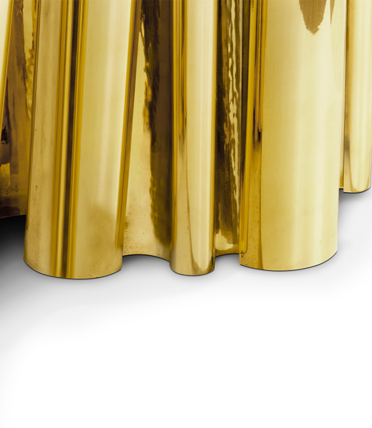 Fortuna Dining Table - With Exclusive Gold Brass Features - Home'Society