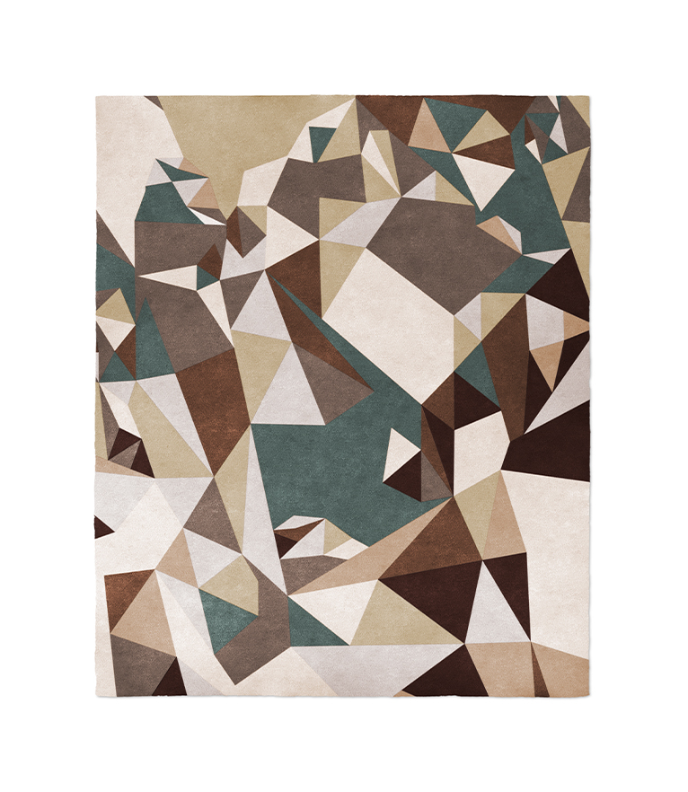 Diamond Area Rug - Hand-Tufted In Botanical Silk - Home'Society
